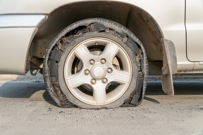 tire blowout caused by poor tire balancing