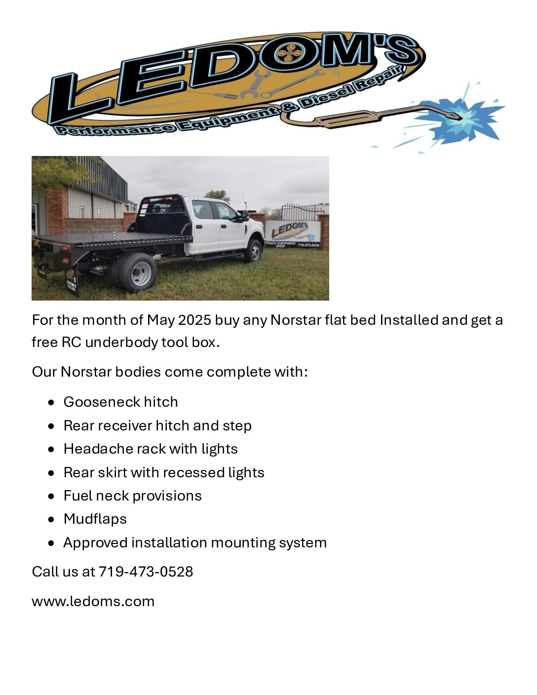 May Flatbed Specials